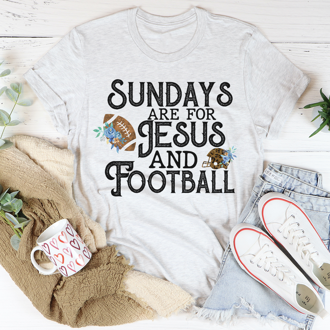 Sundays Are For Jesus And Football T-Shirt-3