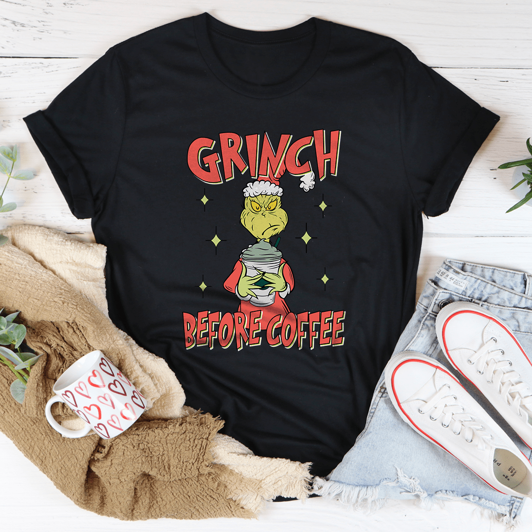 Grinch Before Coffee Tee-2