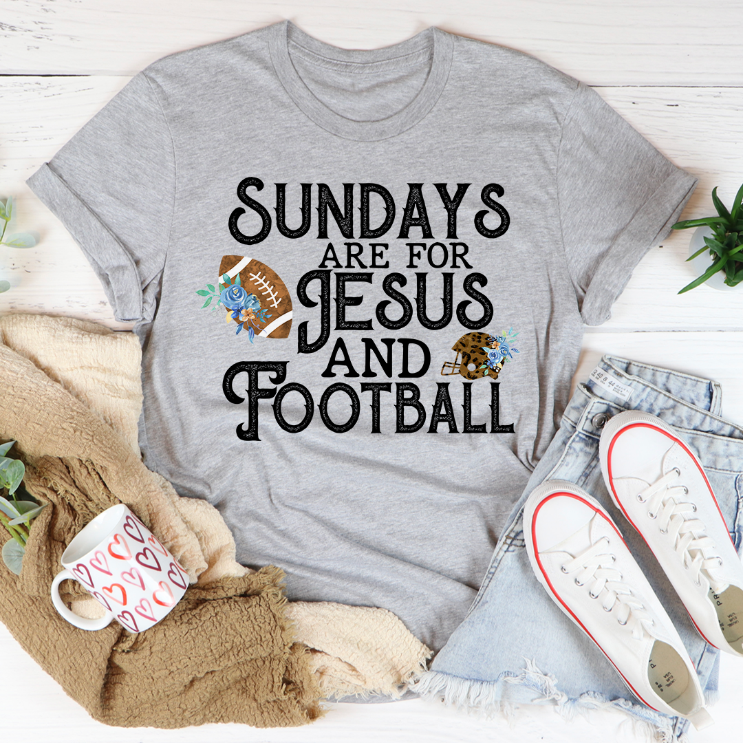 Sundays Are For Jesus And Football T-Shirt-2