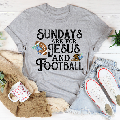 Sundays Are For Jesus And Football T-Shirt-2